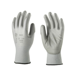 Guanti in poliestere grigio spalmato poliuretano grigio Destrezza Tg.8