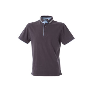 RODI MAN DARK GREY Polo manica corta in jersey 100% cotone pettinato