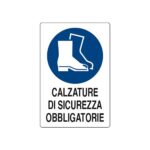 Cartello polionda 60x40 cm. "CALZATURE DI SICUREZZA OBBLIGATORIE"