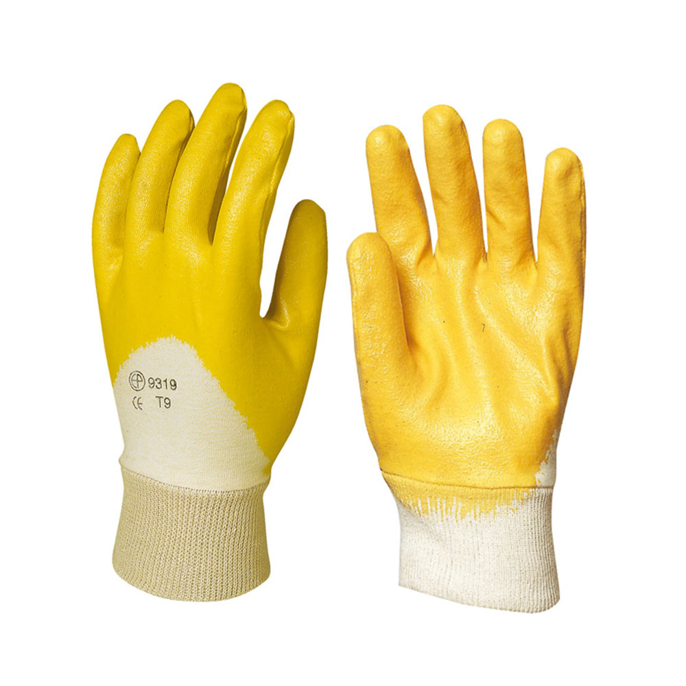 Guanti cotone interlock Ultra Light standard spalmato nitrile giallo Tg.9 -  Antinfortunistica Italia